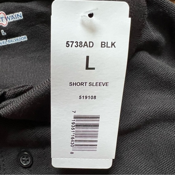 MARK Twain Polo Shirt, black NWT Size L - Picture 5 of 6